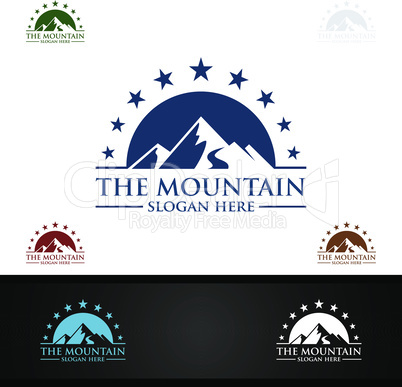 Mountain Logo Design, Concept for Nature Sports, Expedition or Photography