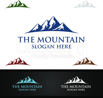 Mountain Logo Design, Concept for Nature Sports, Expedition or Photography