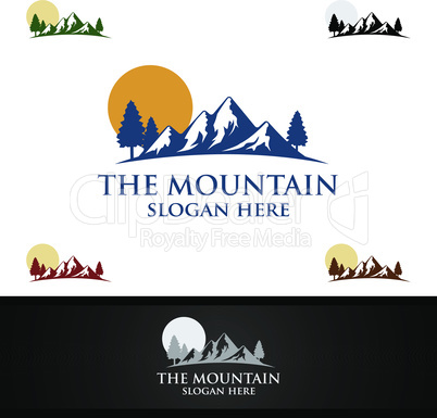 Mountain Logo Design, Concept for Nature Sports, Expedition or Photography