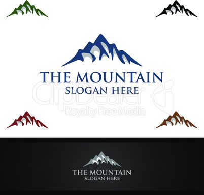 Mountain Logo Design, Concept for Nature Sports, Expedition or Photography
