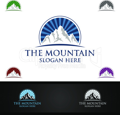 Mountain Logo Design, Concept for Nature Sports, Expedition or Photography