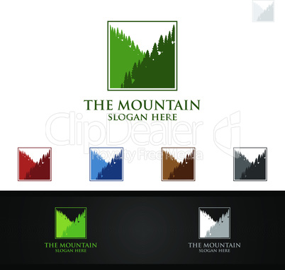 Mountain Logo Design, Concept for Nature Sports, Expedition or Photography