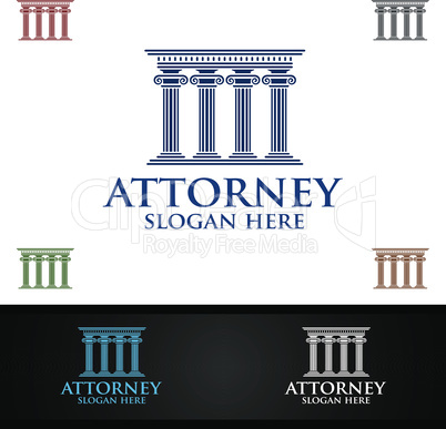 Law and Attorney Vector Logo Design