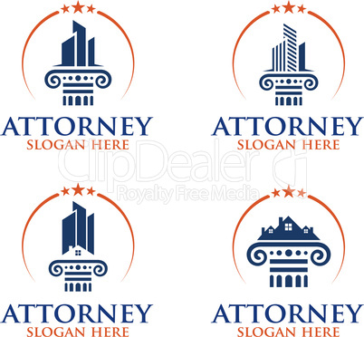 Law and Attorney Vector Logo Design