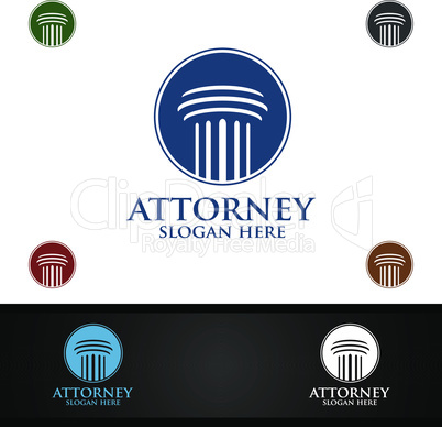 Law and Attorney Vector Logo Design