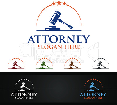 Law and Attorney Vector Logo Design