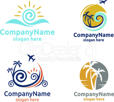 Travel and Tourism Logo for Hotel and Vacation Vector Illustration