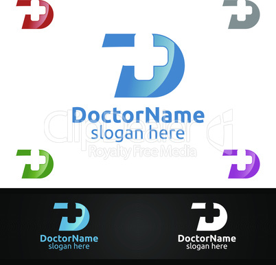 Doctor Cross Medical Hospital Logo for Emergency Clinic Drug store or Volunteers Concept