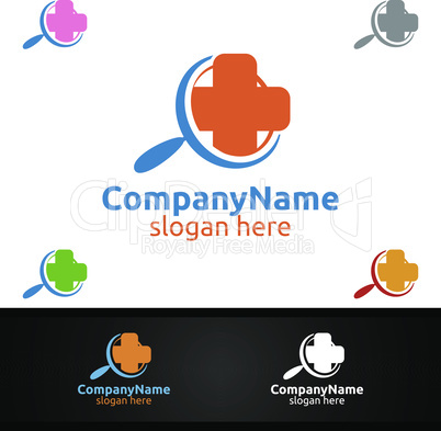 Find Cross Medical Hospital Logo for Emergency Clinic Drug store or Volunteers Concept