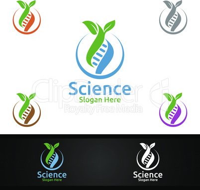 Organic Science and Research Lab Logo for Microbiology, Biotechnology, Chemistry, or Education Design Concept