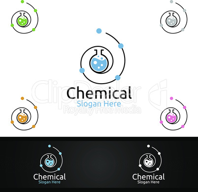 Chemical Science and Research Lab Logo for Microbiology, Biotechnology, Chemistry, or Education Design Concept