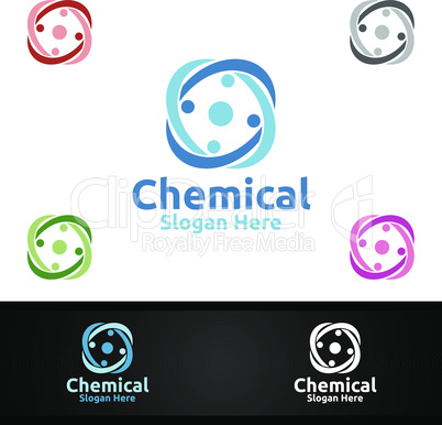 Chemical Science and Research Lab Logo for Microbiology, Biotechnology, Chemistry, or Education Design Concept