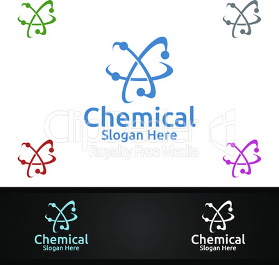 Chemical Science and Research Lab Logo for Microbiology, Biotechnology, Chemistry, or Education Design Concept