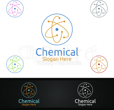 Chemical Science and Research Lab Logo for Microbiology, Biotechnology, Chemistry, or Education Design Concept