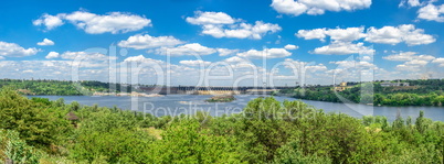 Dnieper hydroelectric power station in Zaporozhye, Ukraine