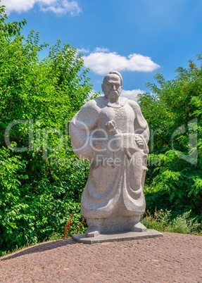 Monument to the Zaporozhye Cossack in Khortytsia, Zaporozhye, Uk