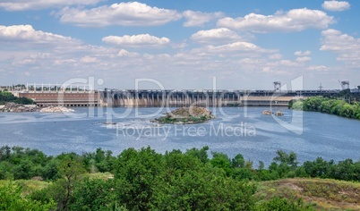 Dnieper hydroelectric power station in Zaporozhye, Ukraine