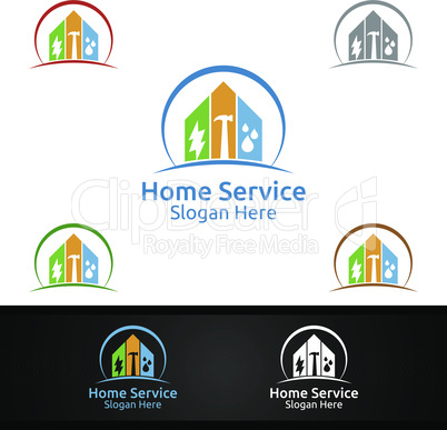 Real Estate and Fix Home Repair Services Logo