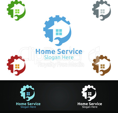 Real Estate and Fix Home Repair Services Logo