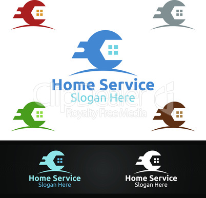Real Estate and Fix Home Repair Services Logo
