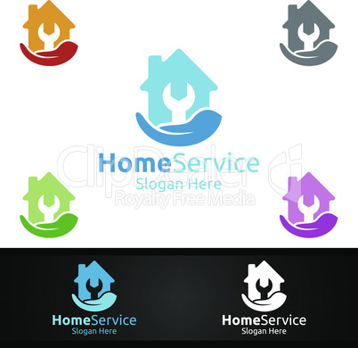 Real Estate and Fix Home Repair Services Logo