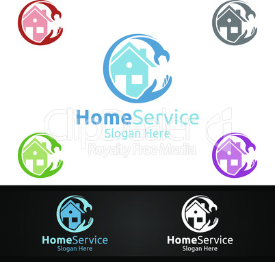 Real Estate and Fix Home Repair Services Logo