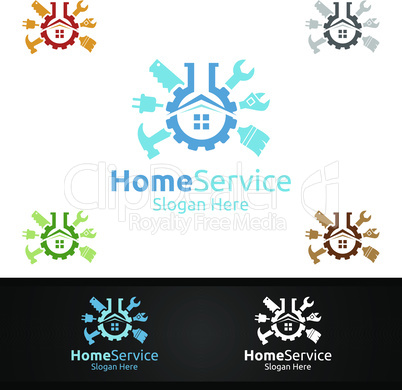Lab Real Estate and Fix Home Repair Services Logo