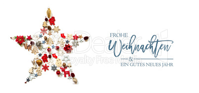 Christmas Star, Decoration And Ornament, Frohe Weihnachten Means Merry Christmas