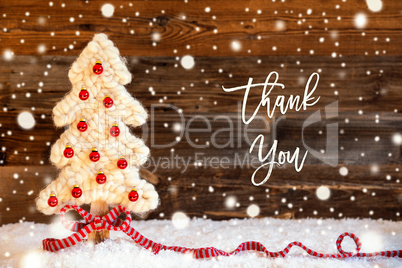 Fabric Christmas Tree, Ball, Snow, Thank You, Snowflakes