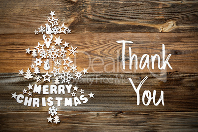 Christmas Tree, White Decoration, Ornament, Thank You