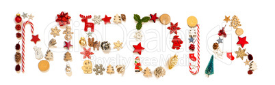 Colorful Christmas Decoration Letter Building Word Media