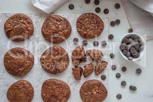 Schokoladen Brownie Cookies