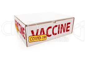 Coronavirus COVID-19 Vaccine Shipping Box Isolated on White