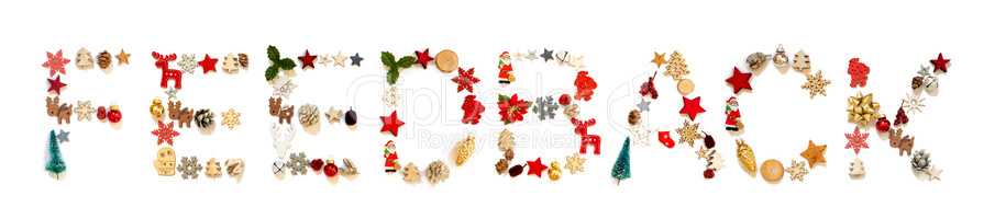 Colorful Christmas Decoration Letter Building Word Feedback