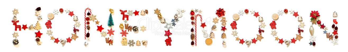 Colorful Christmas Decoration Letter Building Word Honeymoon
