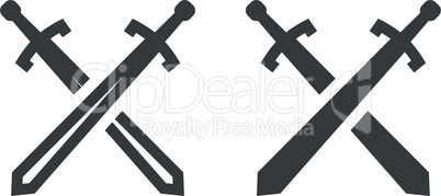 Crossed arms black vector icon