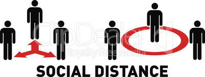 Social distancing icon. Keep Your Distance Keep t. Avoid crowds. Coronovirus epidemic protective. Vector illustration