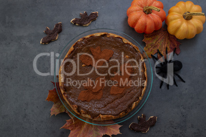 Pumpkin Pie, Amerikanischer Kürbiskuchen mit Schokolade