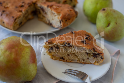 Birnen Schokoladen Kuchen