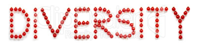 Red Christmas Ball Ornament Building Word Diversity