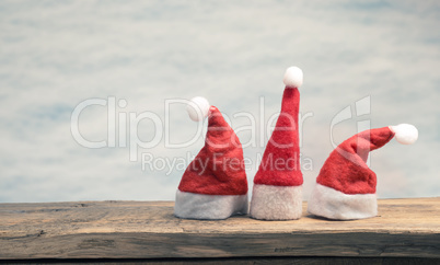 Three hat of Santa