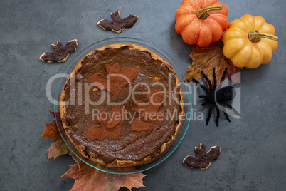 Pumpkin Pie, Amerikanischer Kürbiskuchen mit Schokolade