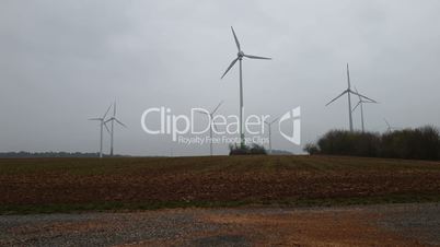 Windmill generator in wide yard