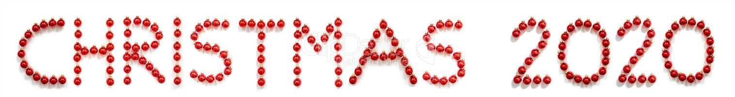 Red Christmas Ball Ornament Building Word Christmas 2020