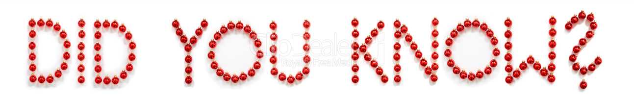 Red Christmas Ball Ornament Building Word Did You Know