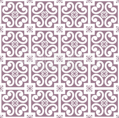 Abstract floral asian ornament. Seamless geometric pattern with swirl line ornament in oriental style.