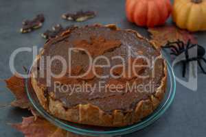 Halloween Kuchen, Schokoladen Kürbis Tarte