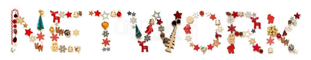 Colorful Christmas Decoration Letter Building Word Network