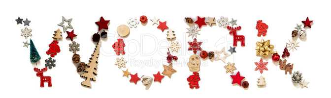 Colorful Christmas Decoration Letter Building Word Work