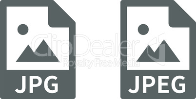 Jpg and jpeg file vector icon
